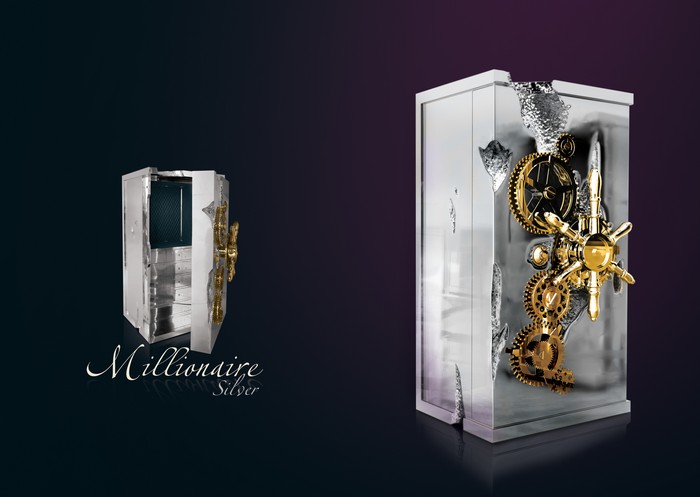 the Luxurious MILLIONAIRE SILVER SAFE By Boca do Lobo