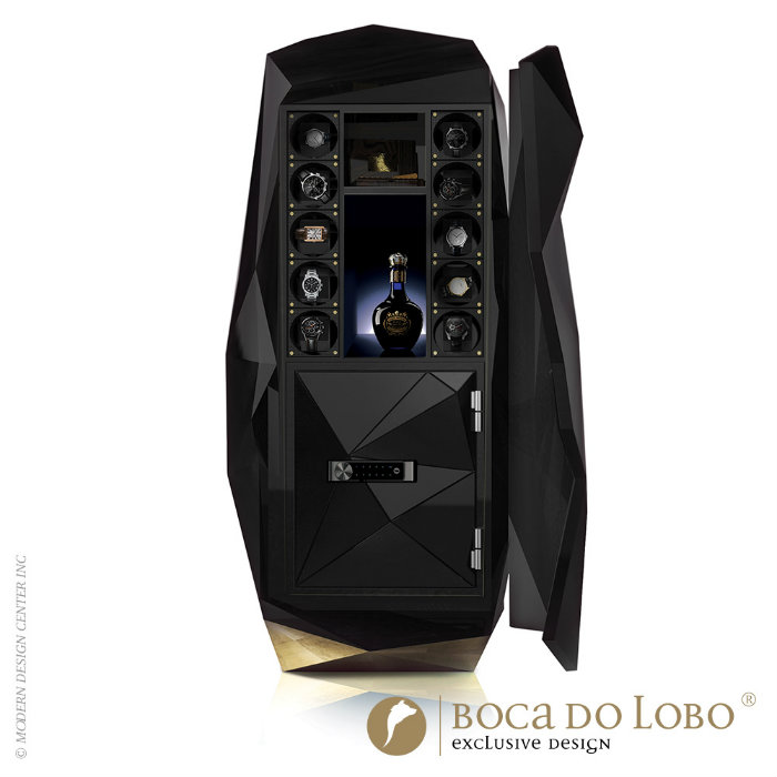 Diamond Black Safe Watch Winders